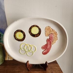 *Awesome* Vintage Villa Vanilla Palm Beach English Breakfast Platter Plate